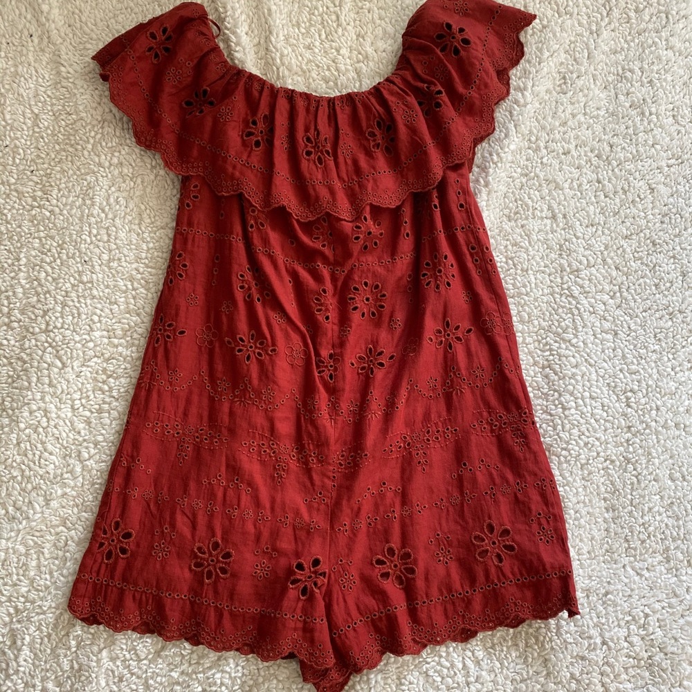 Romper with embroidery detail